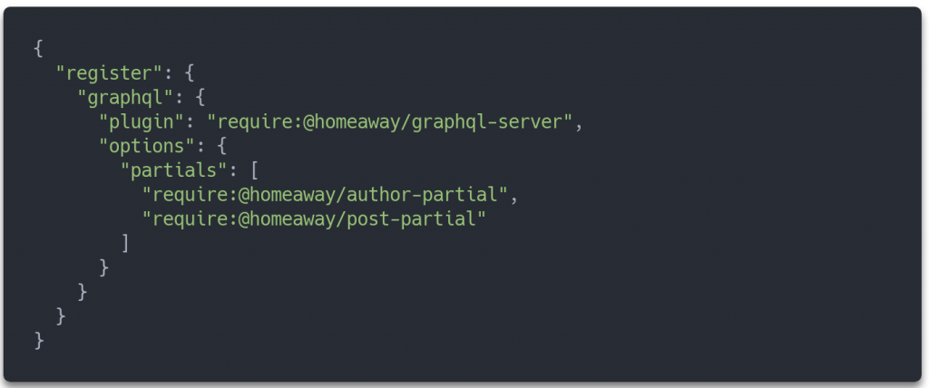 Example of JSON configuration for steerage