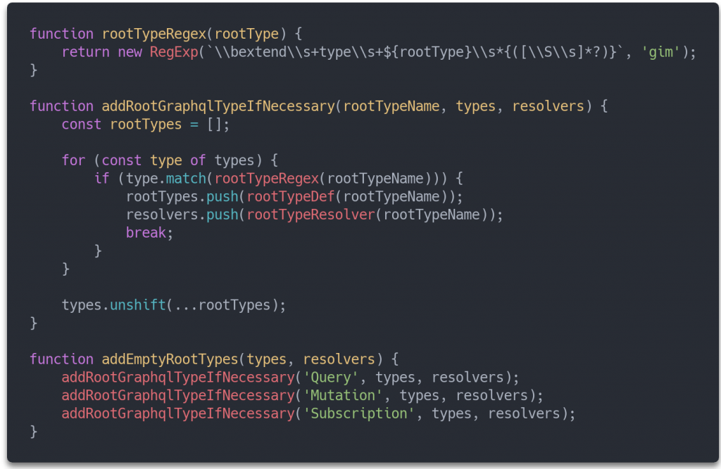 Adding empty root types.