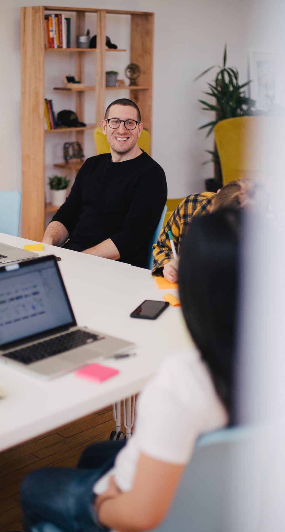 Commercial colleague in a team meeting